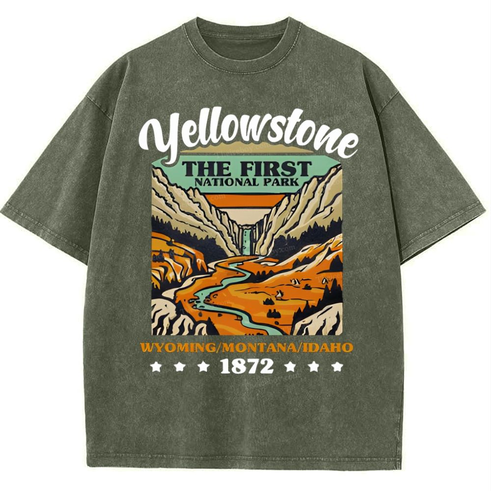 Yellow Stone Snowflake Vintage Washed T-Shirt