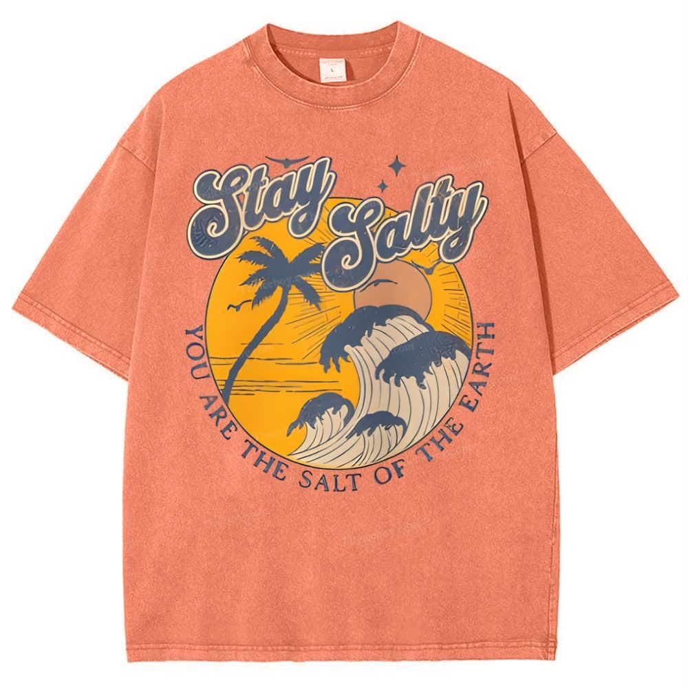Stay Salty Snowflake Vintage Washed T-Shirt