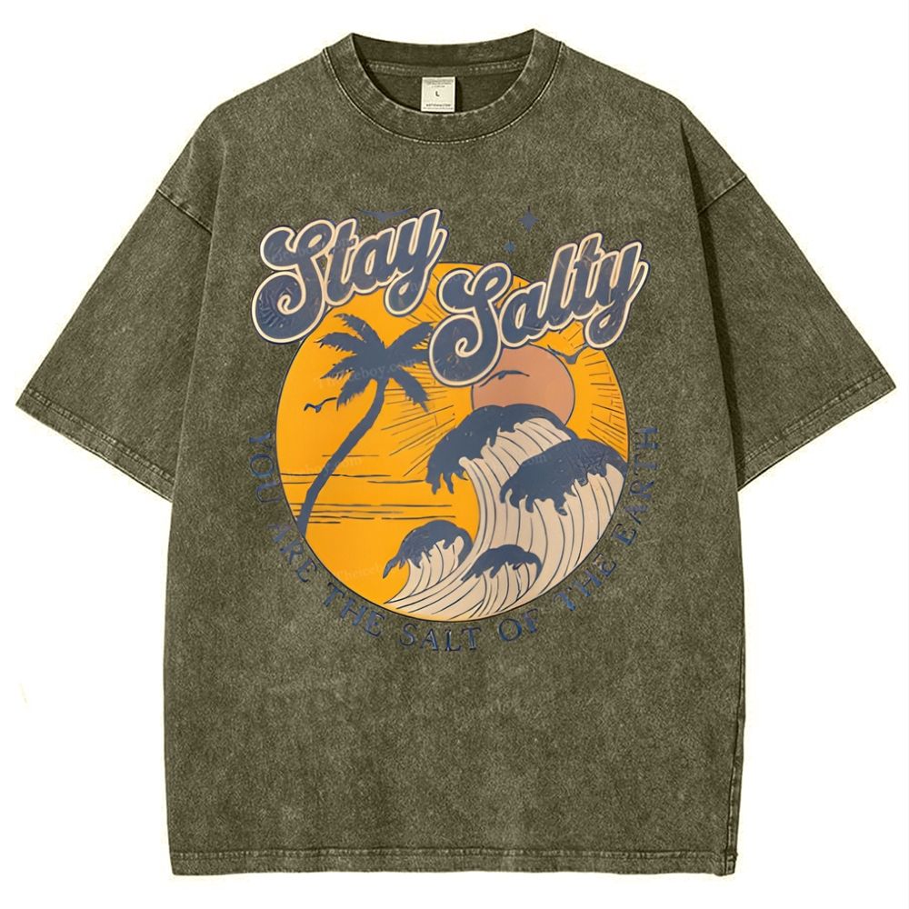 Stay Salty Snowflake Vintage Washed T-Shirt