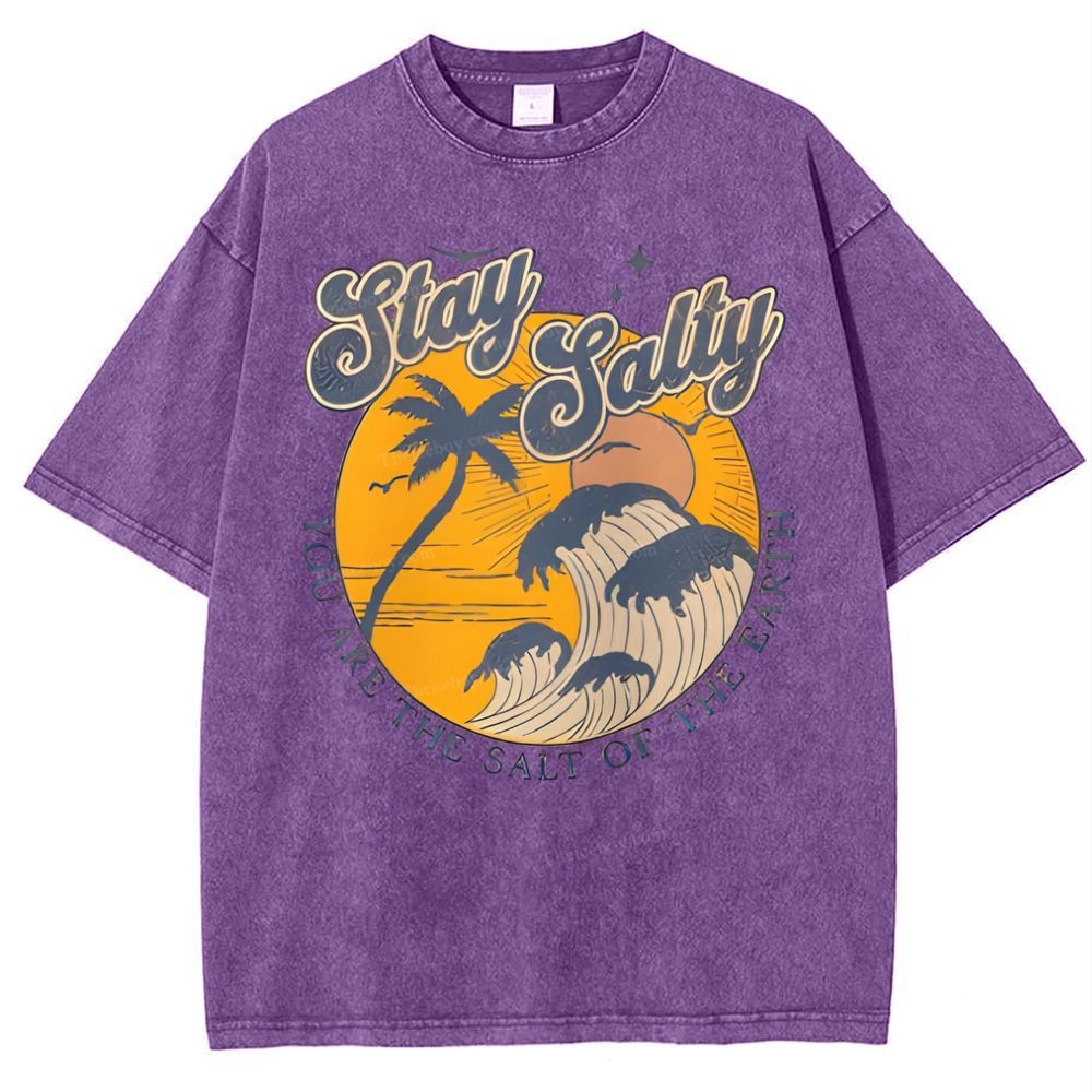 Stay Salty Snowflake Vintage Washed T-Shirt
