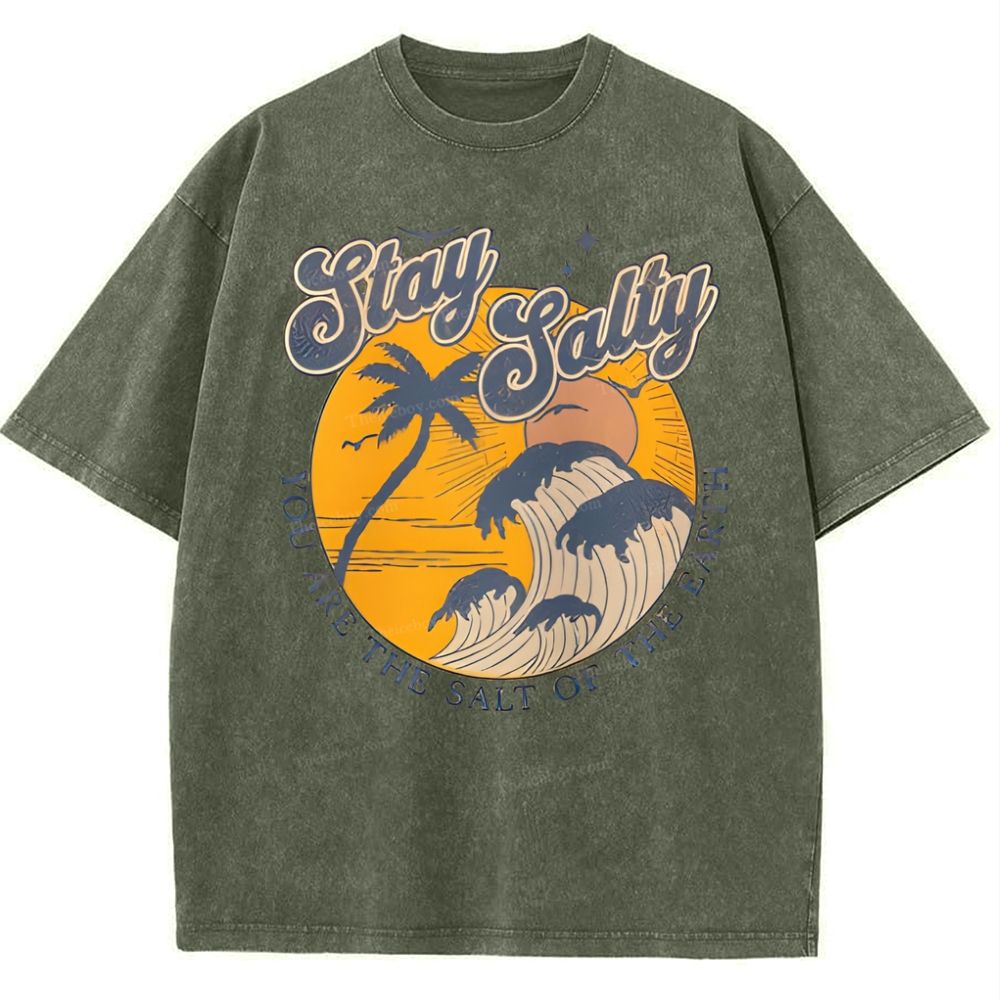 Stay Salty Snowflake Vintage Washed T-Shirt