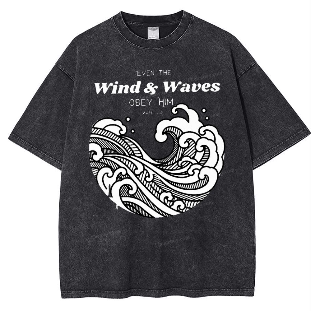 Wind And Waves Snowflake Vintage Washed T-Shirt