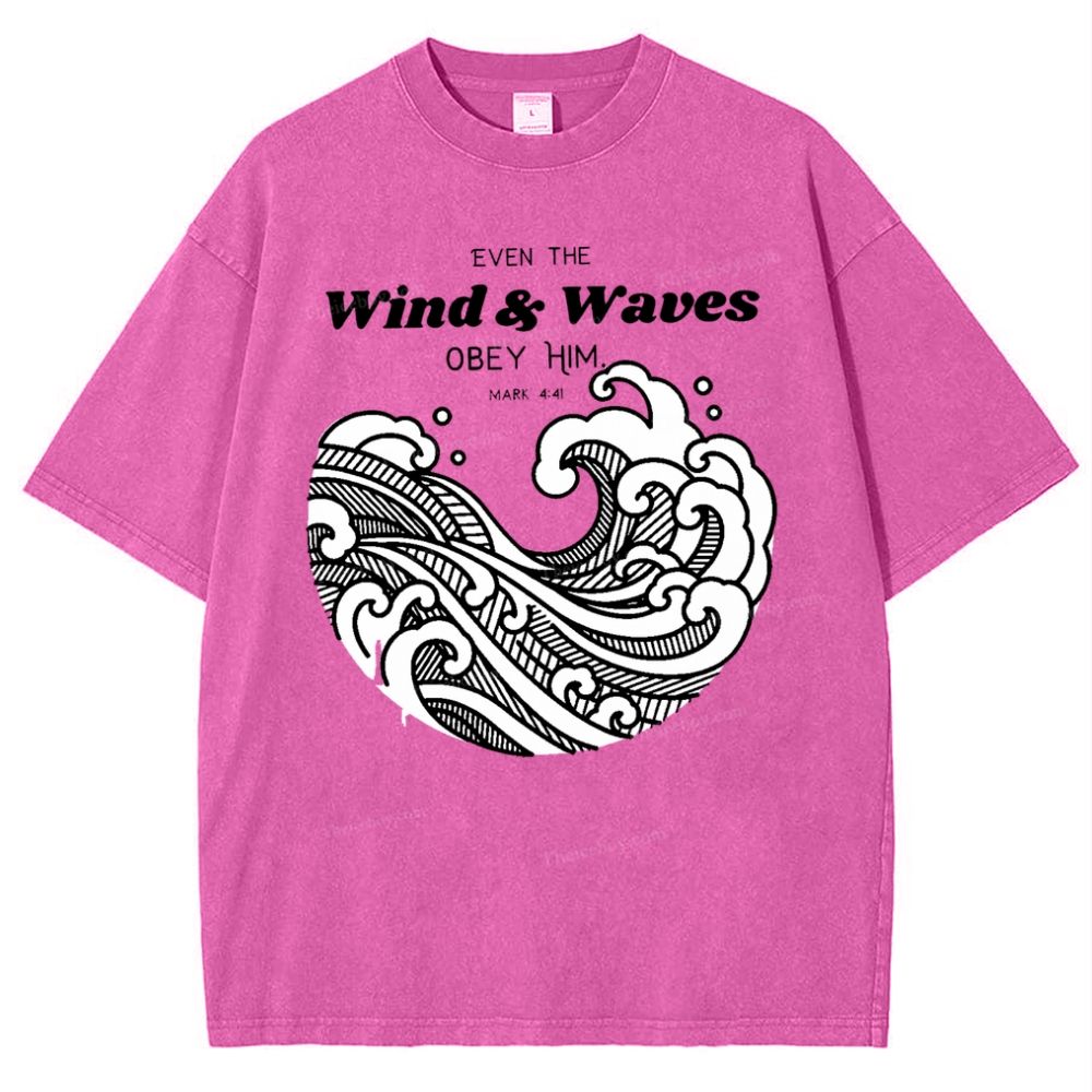 Wind And Waves Snowflake Vintage Washed T-Shirt