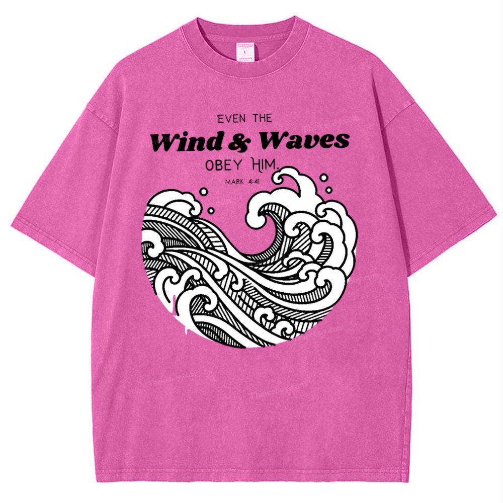 Wind And Waves Snowflake Vintage Washed T-Shirt