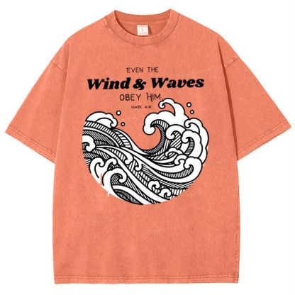 Wind And Waves Snowflake Vintage Washed T-Shirt