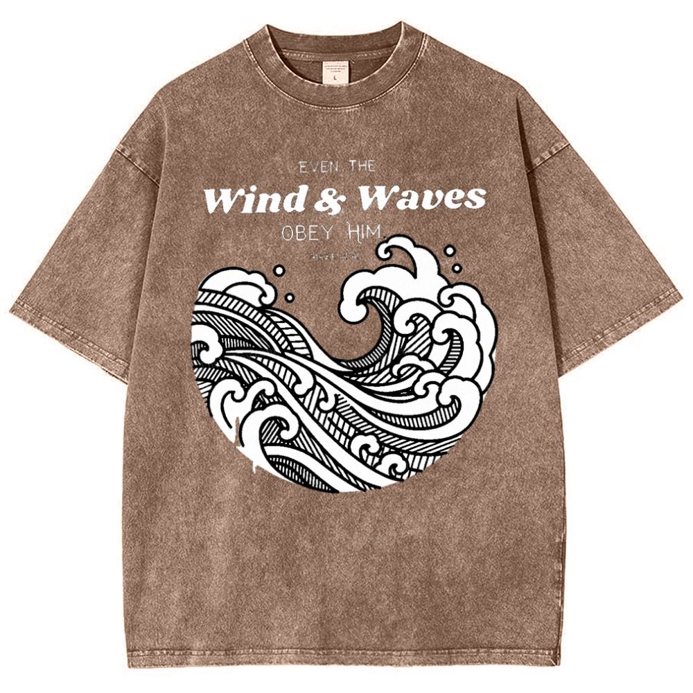 Wind And Waves Snowflake Vintage Washed T-Shirt