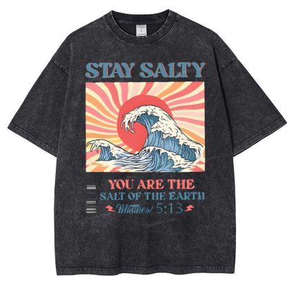 Stay Salty Snowflake Vintage Washed T-Shirt