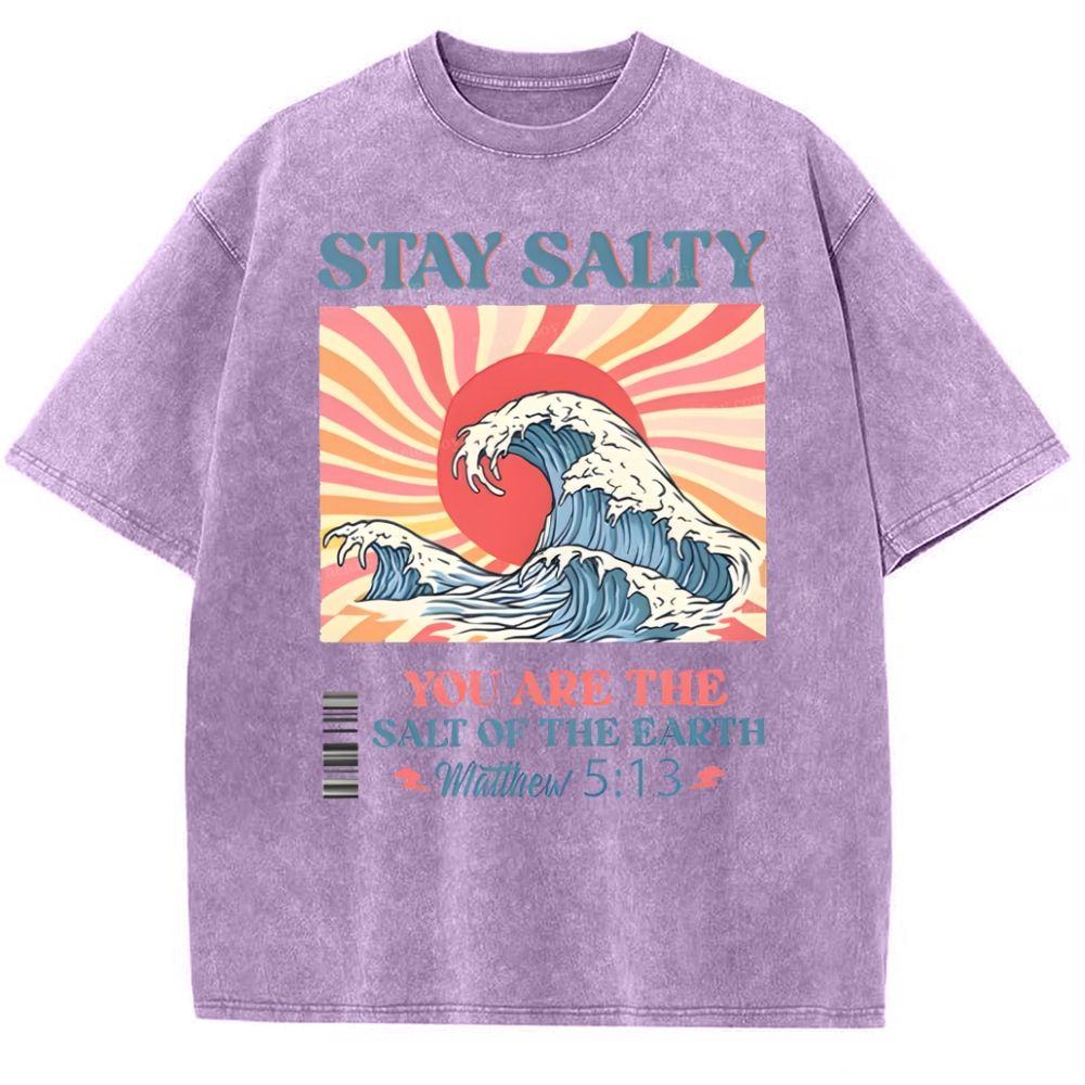 Stay Salty Snowflake Vintage Washed T-Shirt