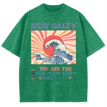 Stay Salty Snowflake Vintage Washed T-Shirt