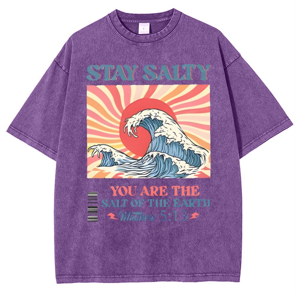 Stay Salty Snowflake Vintage Washed T-Shirt