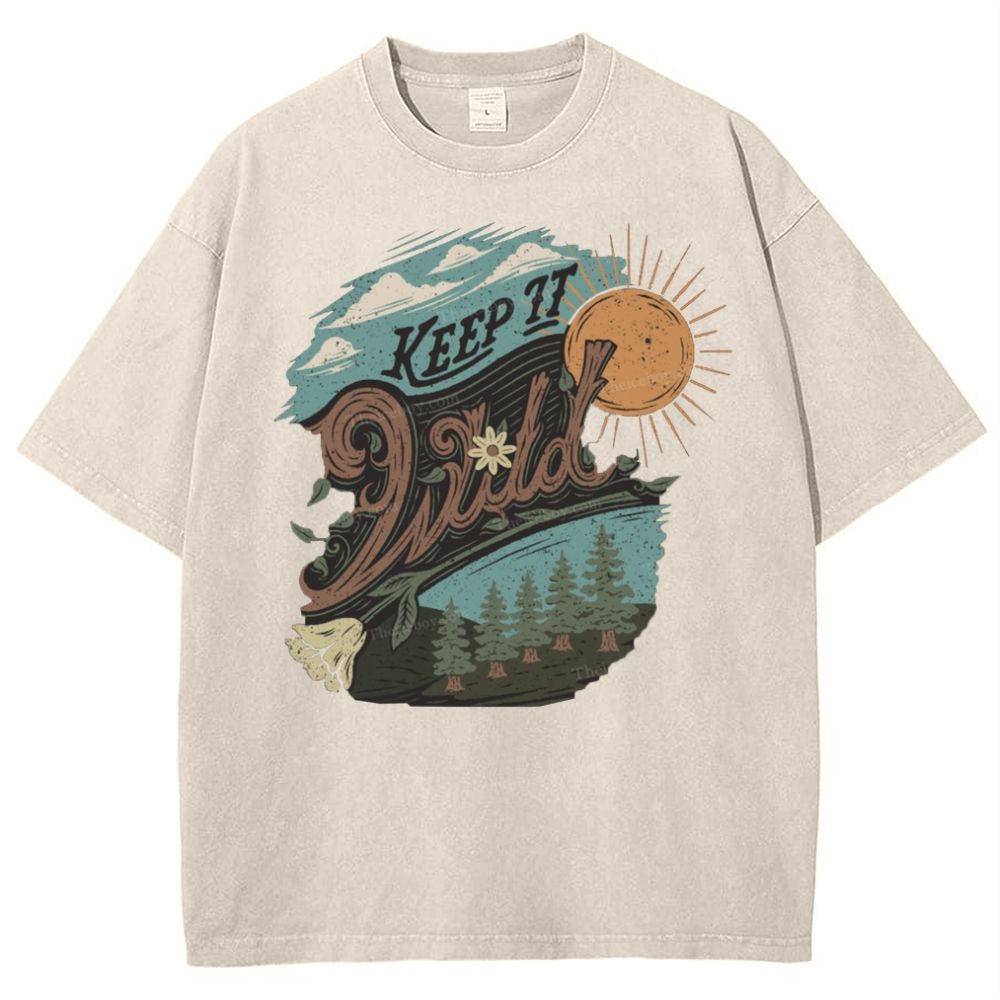 Keep It Wild Snowflake Vintage Washed T-Shirt