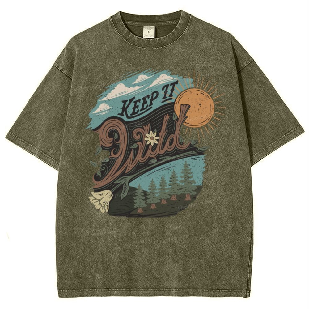Keep It Wild Snowflake Vintage Washed T-Shirt