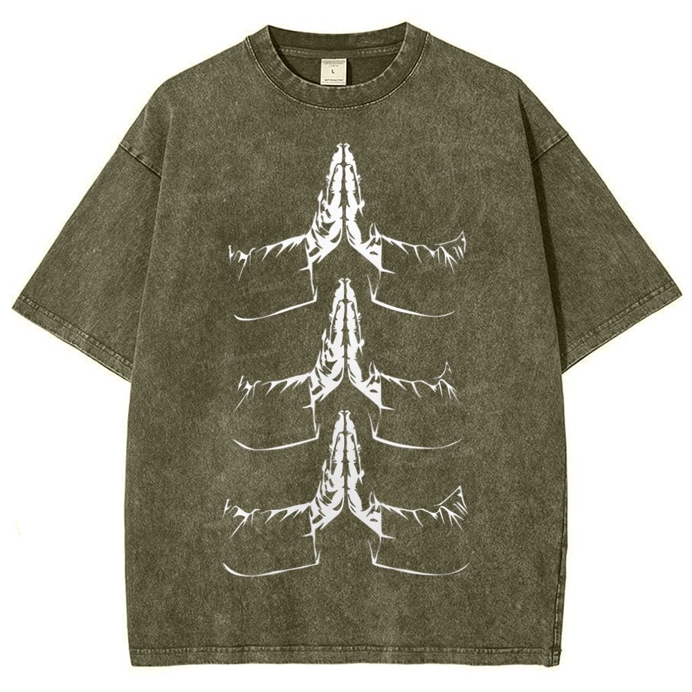 Pray Snowflake Vintage Washed T-Shirt