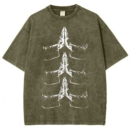Pray Snowflake Vintage Washed T-Shirt