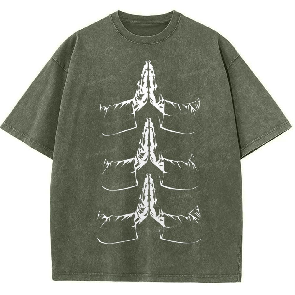 Pray Snowflake Vintage Washed T-Shirt