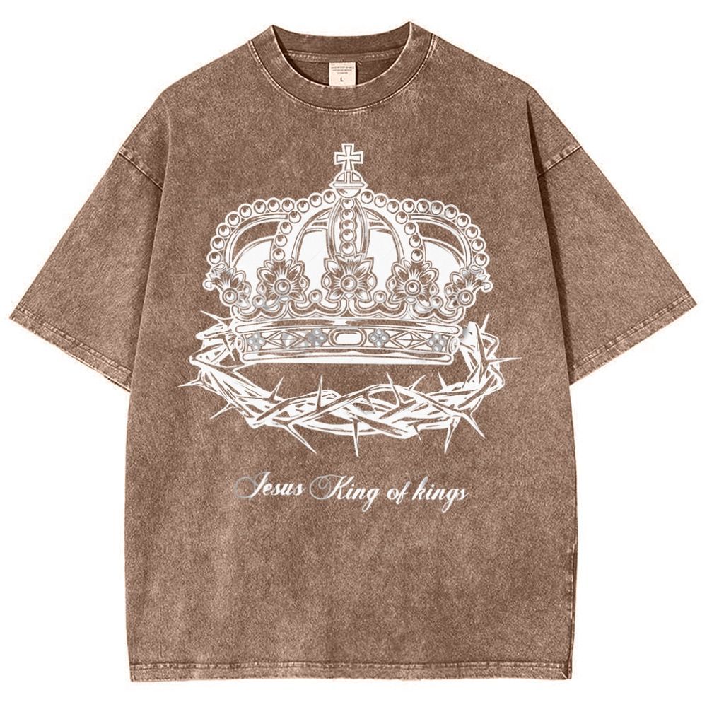 Crown Of Thorns Snowflake Vintage Washed T-Shirt