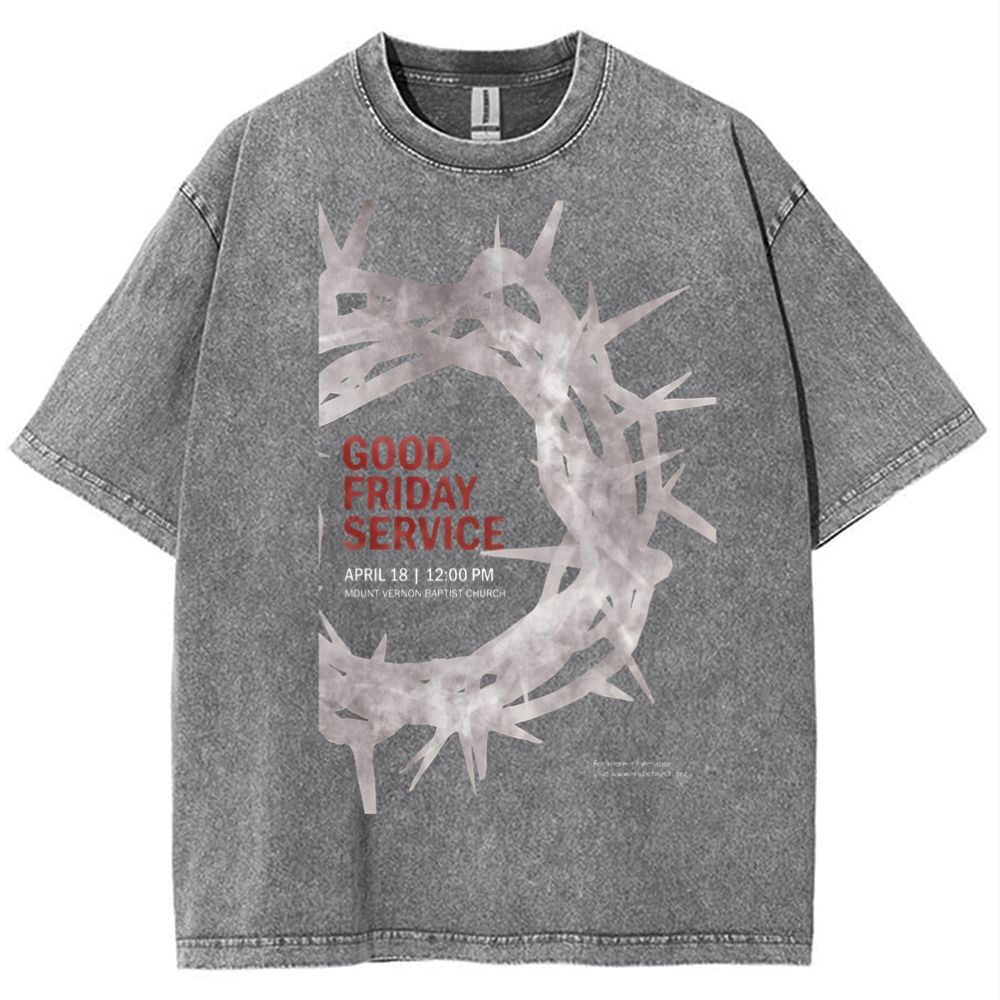 Crown Of Thorns Snowflake Vintage Washed T-Shirt