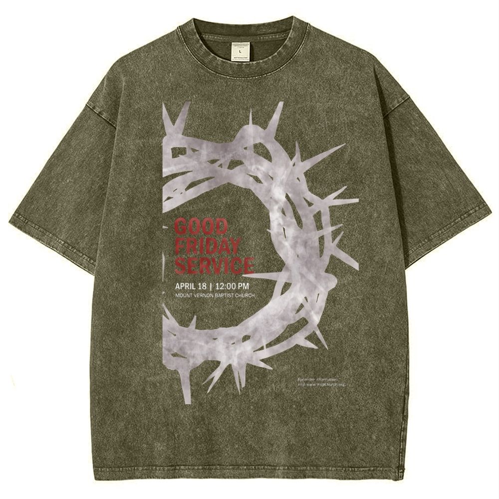 Crown Of Thorns Snowflake Vintage Washed T-Shirt