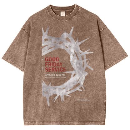 Crown Of Thorns Snowflake Vintage Washed T-Shirt
