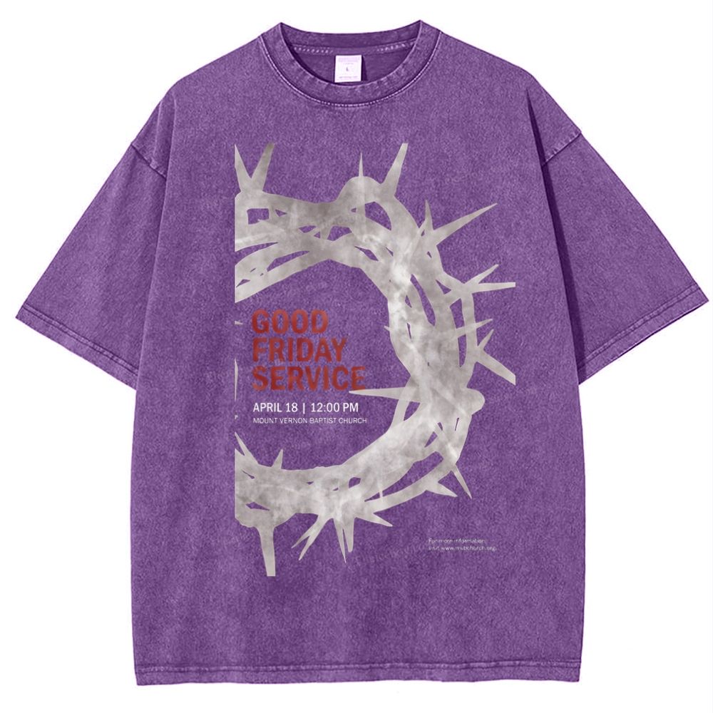 Crown Of Thorns Snowflake Vintage Washed T-Shirt