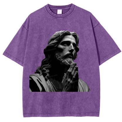 The Suffering Of Jesus Snowflake Vintage Washed T-Shirt
