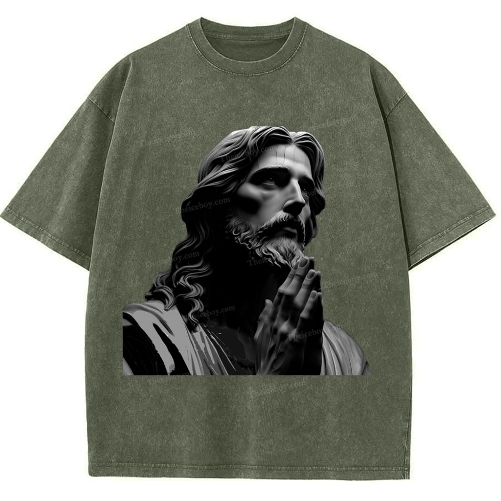 The Suffering Of Jesus Snowflake Vintage Washed T-Shirt