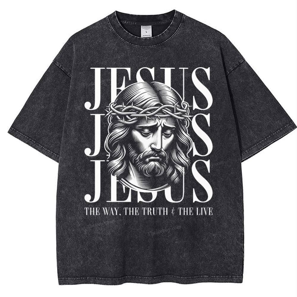 Jesus Snowflake Vintage Washed T-Shirt