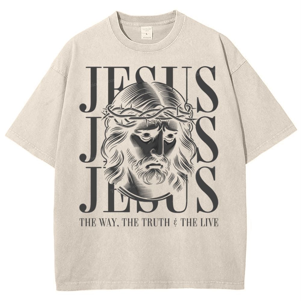 Jesus Snowflake Vintage Washed T-Shirt