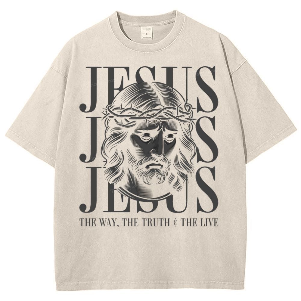 Jesus Snowflake Vintage Washed T-Shirt