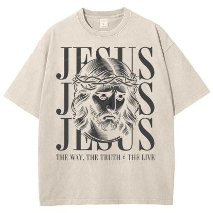 Jesus Snowflake Vintage Washed T-Shirt