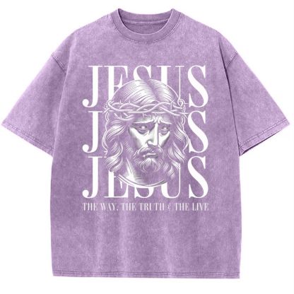 Jesus Snowflake Vintage Washed T-Shirt