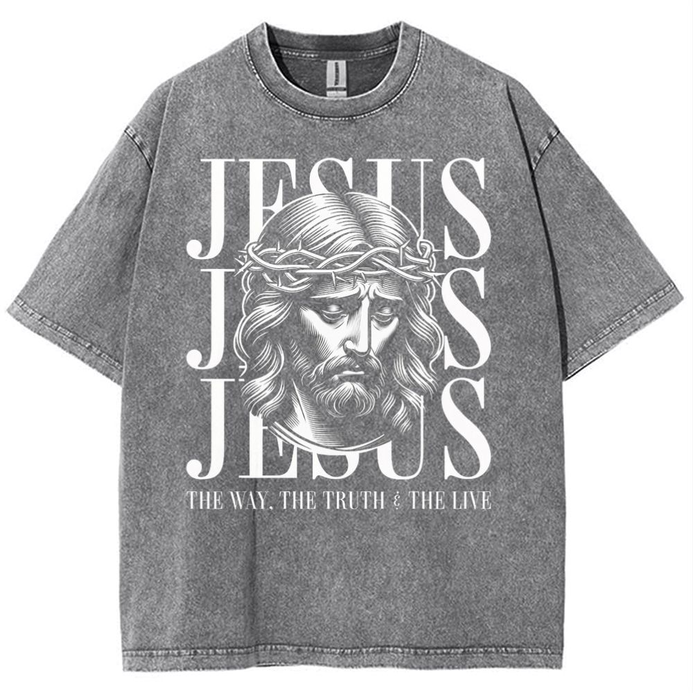 Jesus Snowflake Vintage Washed T-Shirt