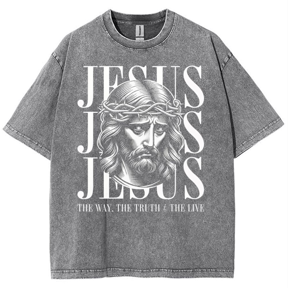 Jesus Snowflake Vintage Washed T-Shirt