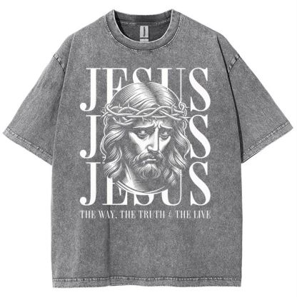 Jesus Snowflake Vintage Washed T-Shirt