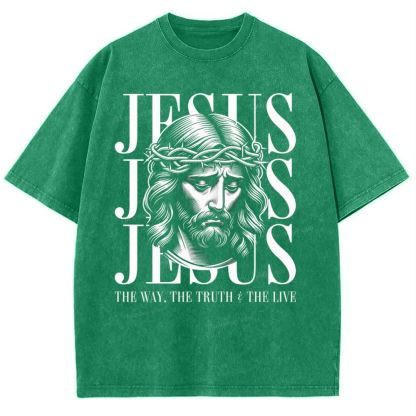 Jesus Snowflake Vintage Washed T-Shirt