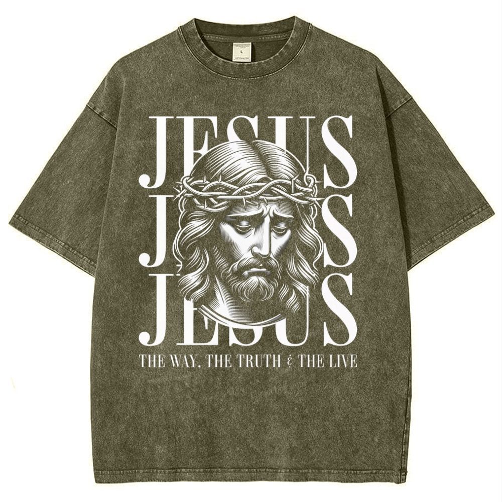 Jesus Snowflake Vintage Washed T-Shirt