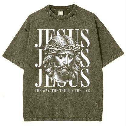 Jesus Snowflake Vintage Washed T-Shirt