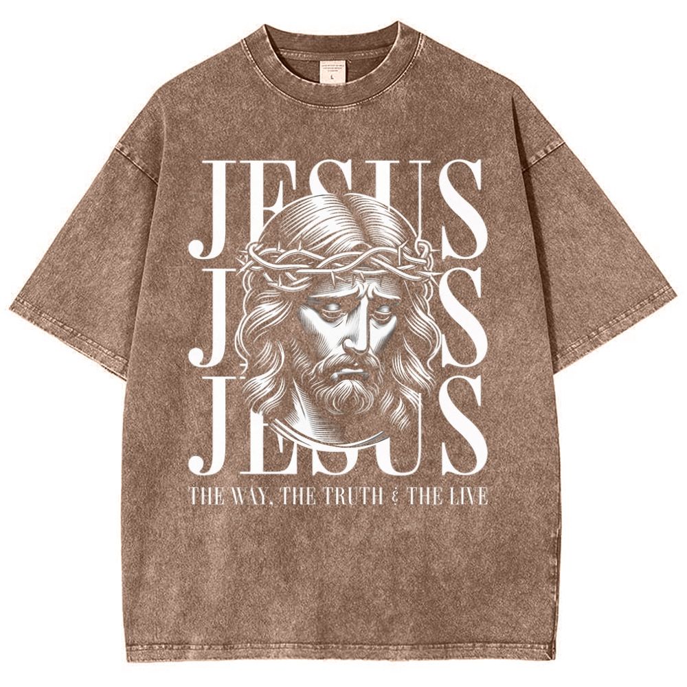 Jesus Snowflake Vintage Washed T-Shirt