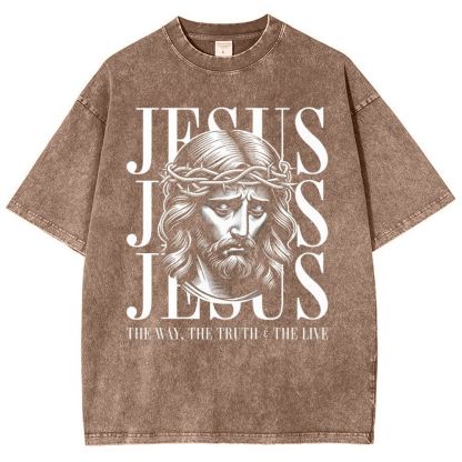 Jesus Snowflake Vintage Washed T-Shirt