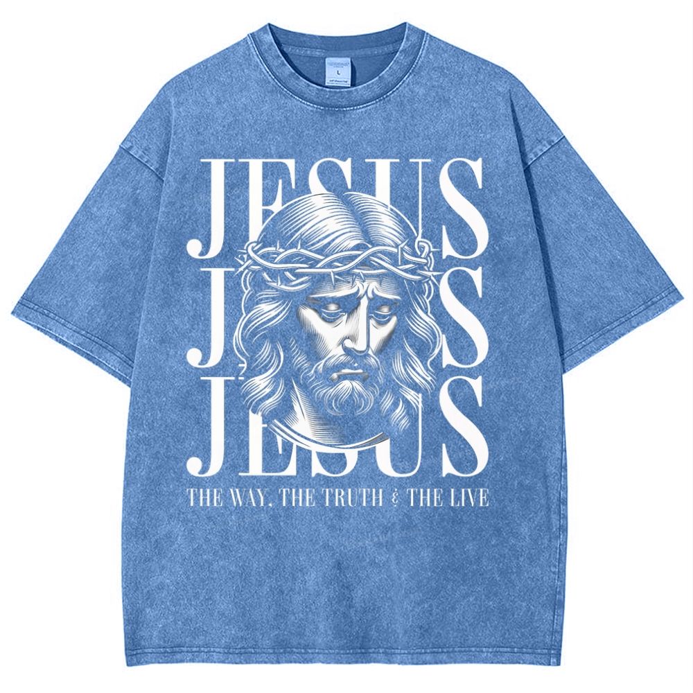 Jesus Snowflake Vintage Washed T-Shirt
