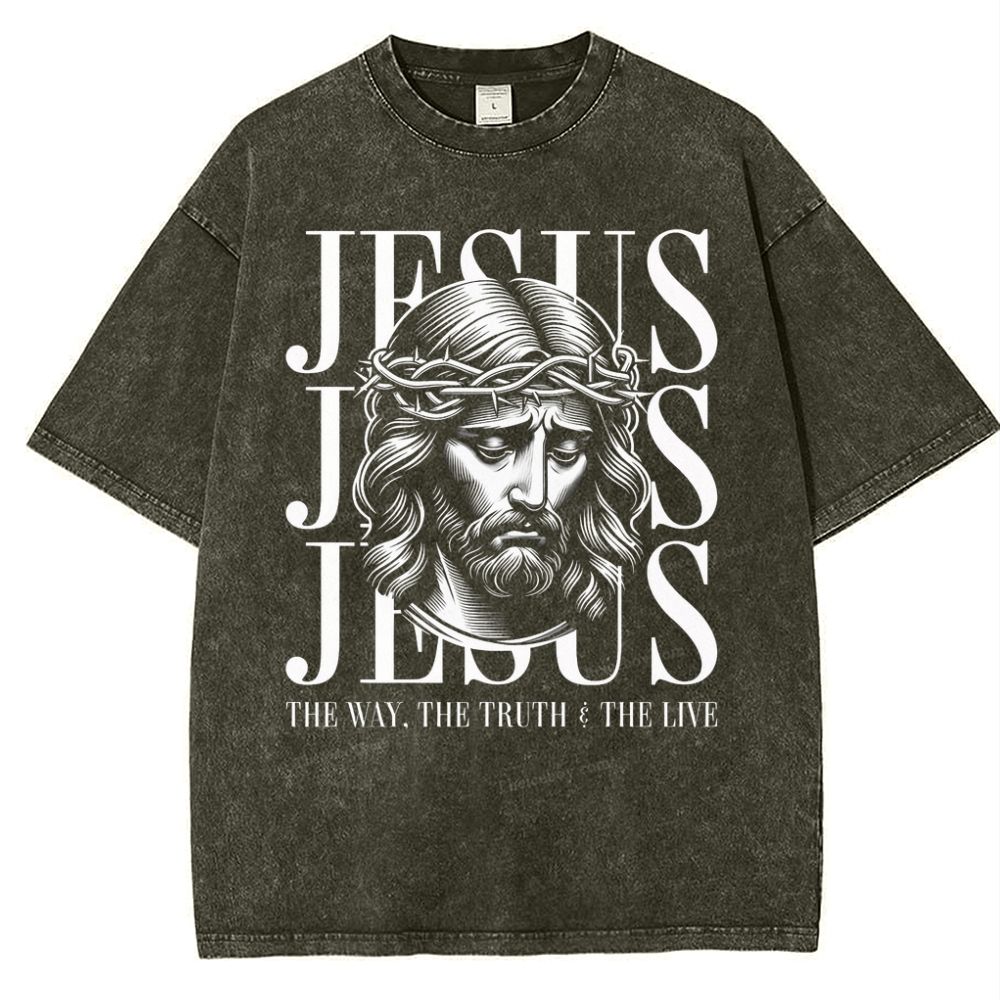 Jesus Snowflake Vintage Washed T-Shirt