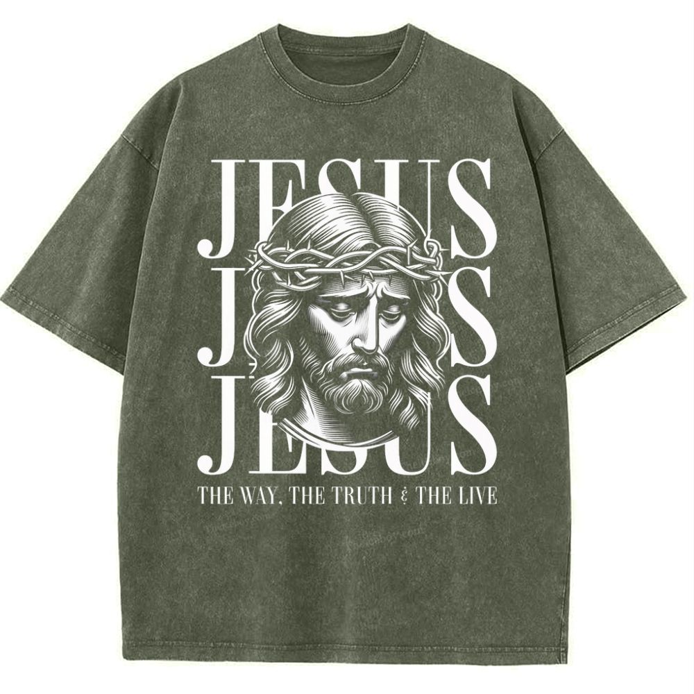 Jesus Snowflake Vintage Washed T-Shirt