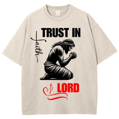 Trust In Lord Snowflake Vintage Washed T-Shirt