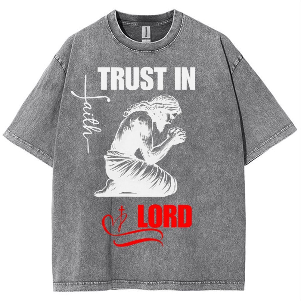 Trust In Lord Snowflake Vintage Washed T-Shirt