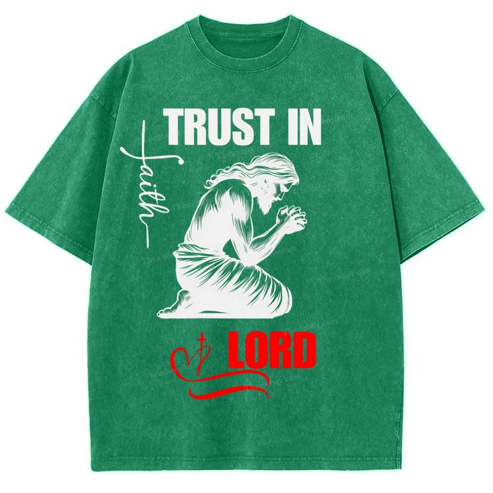 Trust In Lord Snowflake Vintage Washed T-Shirt