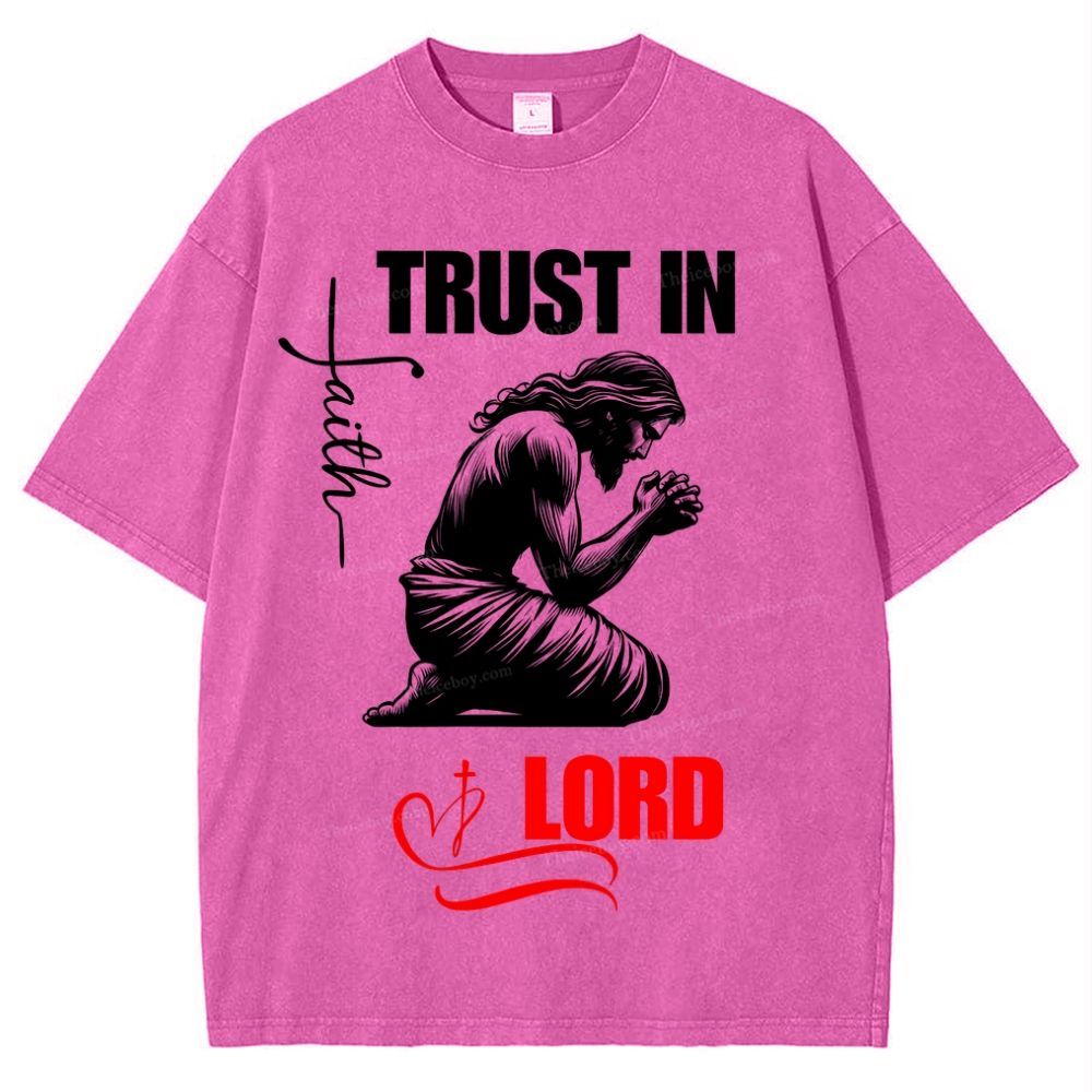 Trust In Lord Snowflake Vintage Washed T-Shirt