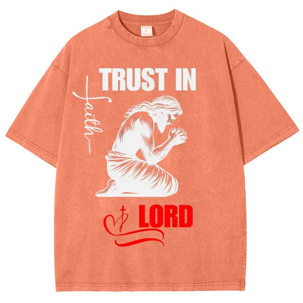Trust In Lord Snowflake Vintage Washed T-Shirt