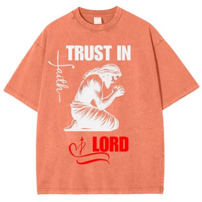 Trust In Lord Snowflake Vintage Washed T-Shirt