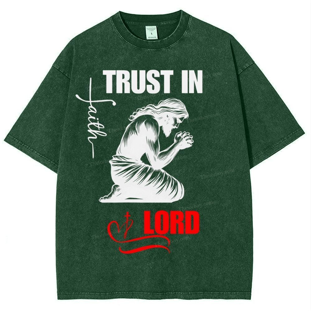 Trust In Lord Snowflake Vintage Washed T-Shirt