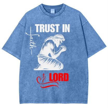 Trust In Lord Snowflake Vintage Washed T-Shirt